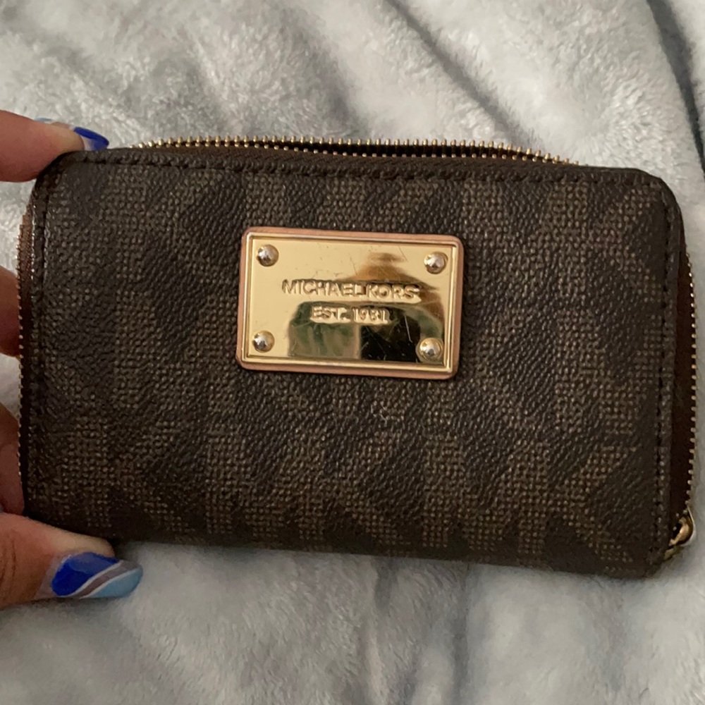Brown and Gold Michael Kors Wallet